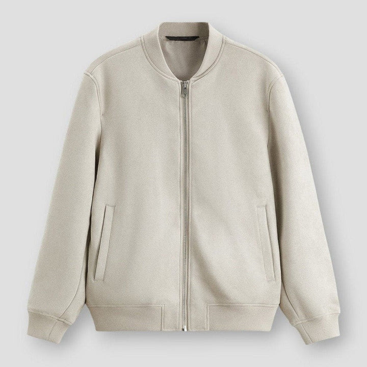 Bomber Jacket – Textured Shell & Ribbed Cuffs