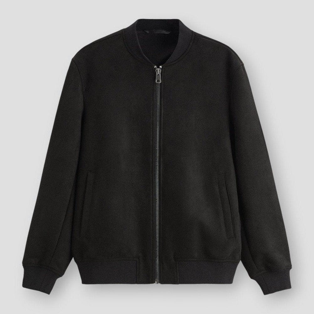 Bomber Jacket – Textured Shell & Ribbed Cuffs