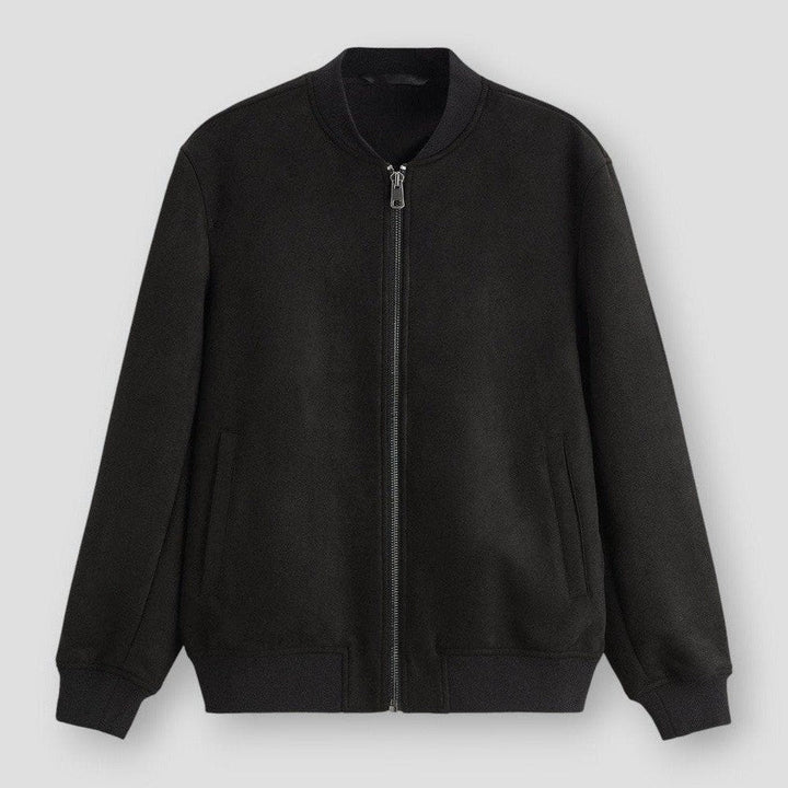 Bomber Jacket – Textured Shell & Ribbed Cuffs