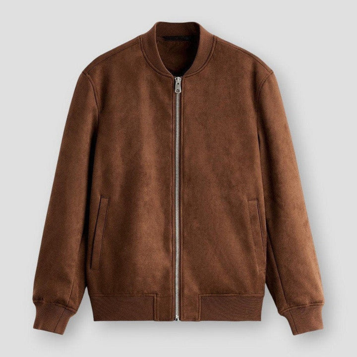 Bomber Jacket – Textured Shell & Ribbed Cuffs