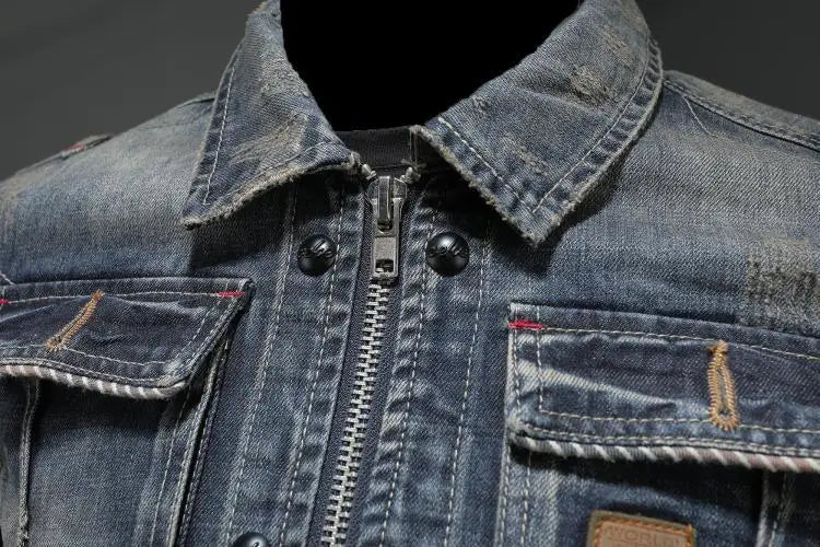 Denim Jacket – Flap Pockets & Structured Seams