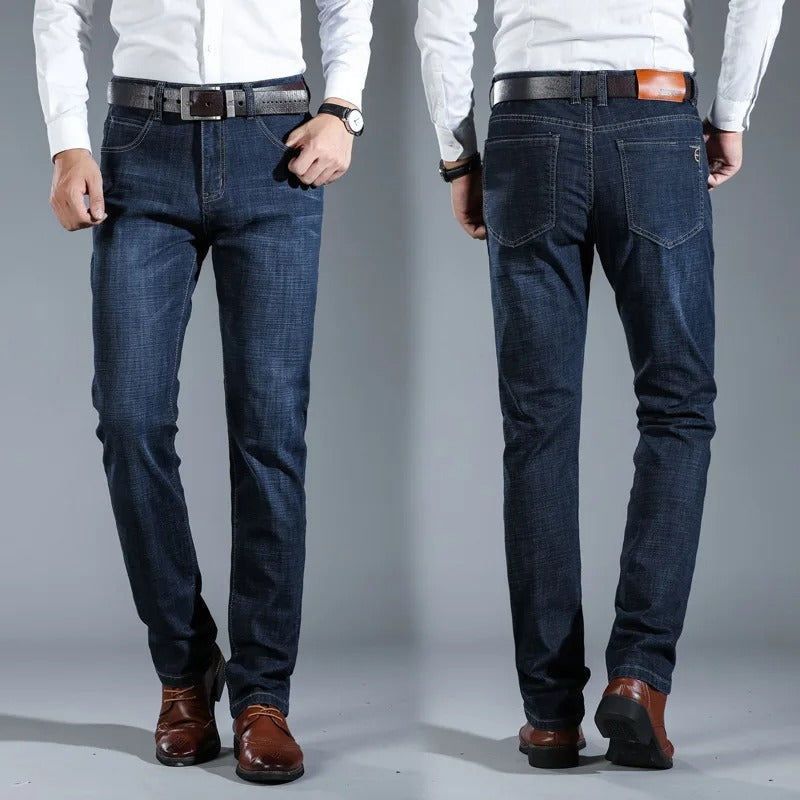 Denim Trousers – Straight Legs & Structured Fit