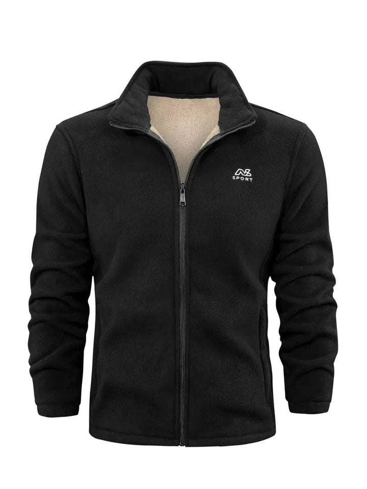 Fleece Blend Zip Jacket – High Collar & Flexible Structure