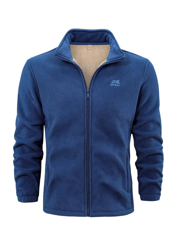 Fleece Blend Zip Jacket – High Collar & Flexible Structure
