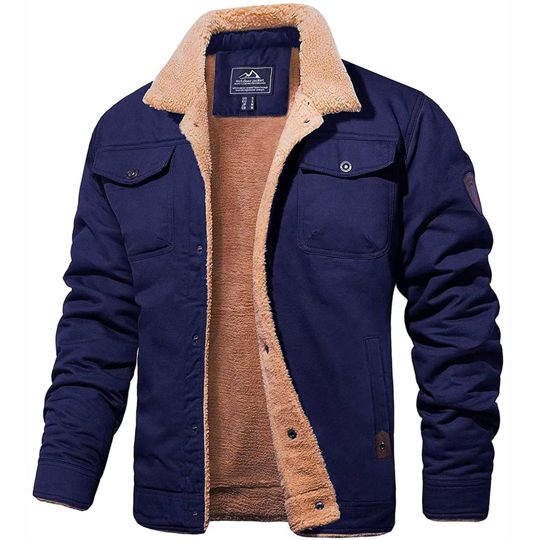 Fleece-Lined Jacket – Button Front & Structured Build