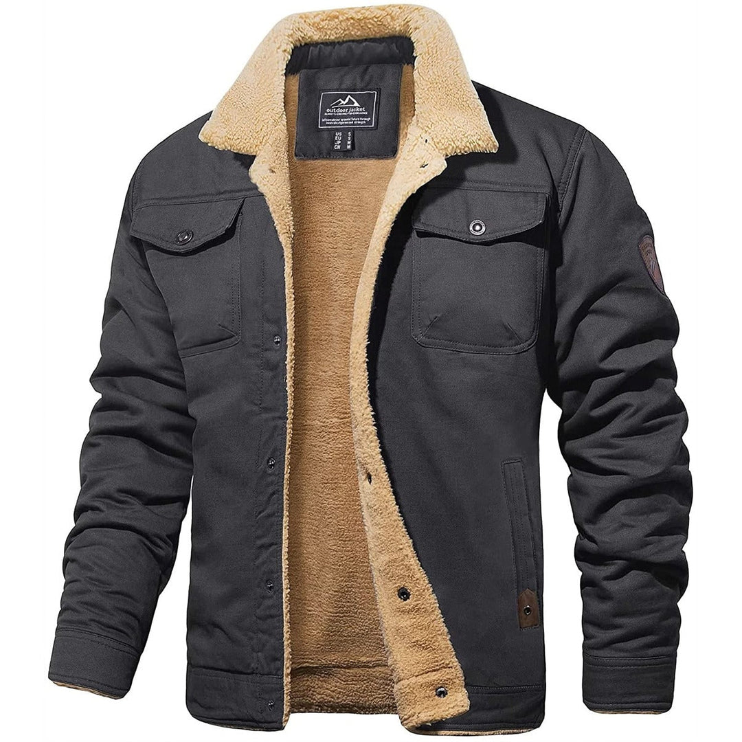 Fleece-Lined Jacket – Button Front & Structured Build