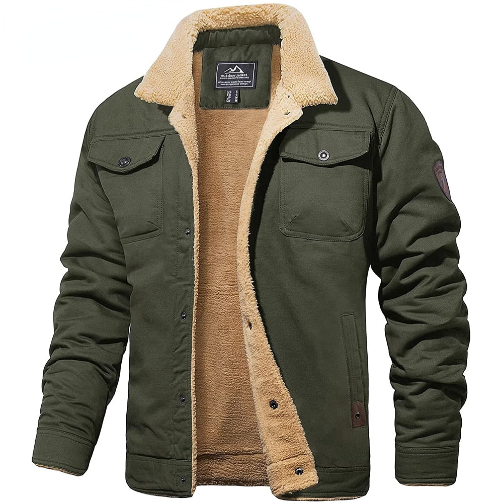Fleece-Lined Jacket – Button Front & Structured Build
