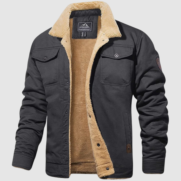 Fleece-Lined Jacket – Button Front & Structured Build