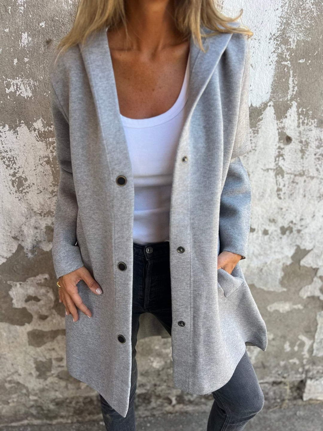 Knit Cardigan – Open Front & Soft Textured Finish
