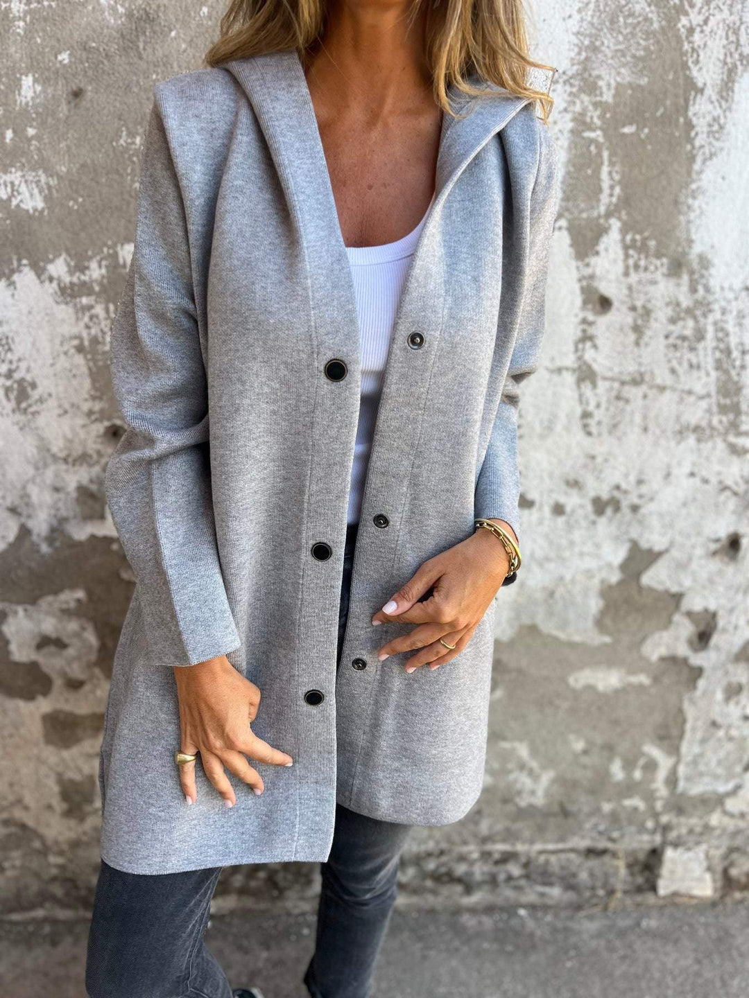 Knit Cardigan – Open Front & Soft Textured Finish