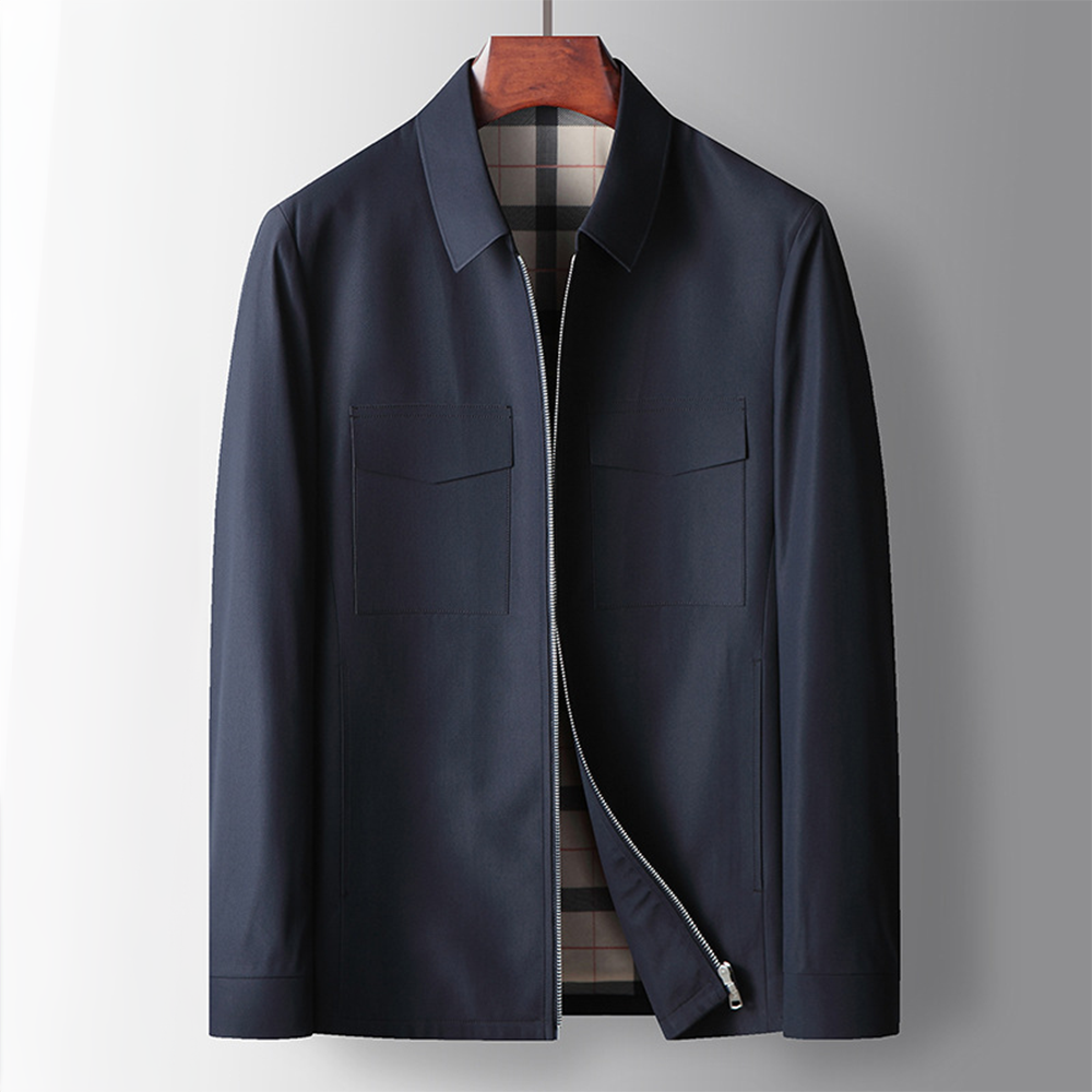 Mid-Length Coat – Hidden Front & Soft Inner Lining