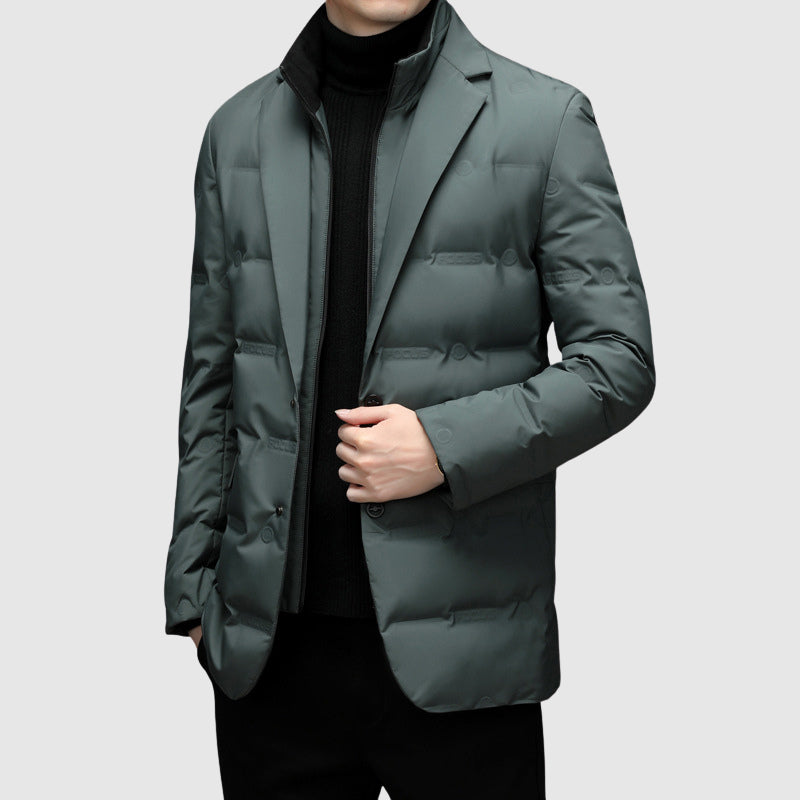 Puffer Blazer – Quilted Body & Structured Lapel Collar