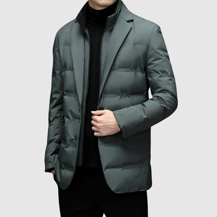 Puffer Blazer – Quilted Body & Structured Lapel Collar