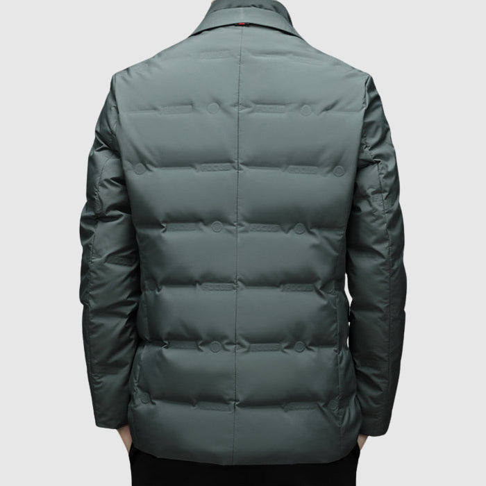 Puffer Blazer – Quilted Body & Structured Lapel Collar