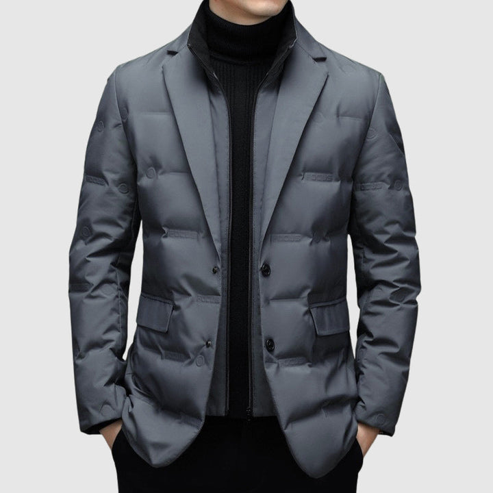 Puffer Blazer – Quilted Body & Structured Lapel Collar