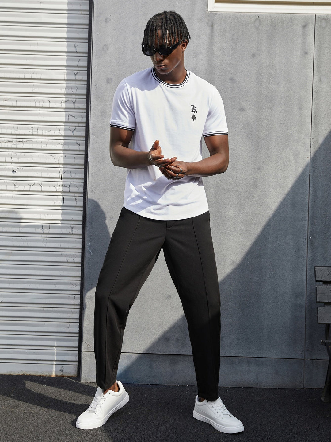 Tailored Trousers – Front Seam & Tapered Wide Leg