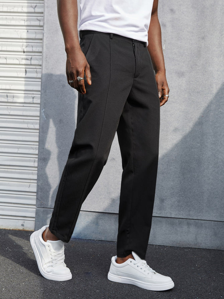 Tailored Trousers – Front Seam & Tapered Wide Leg