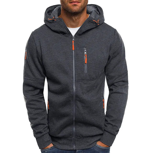 Zip Fleece Blend Jacket – Hooded Design & Secure Pockets