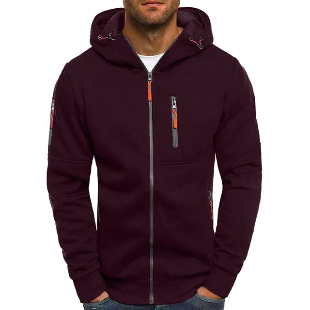 Zip Fleece Blend Jacket – Hooded Design & Secure Pockets