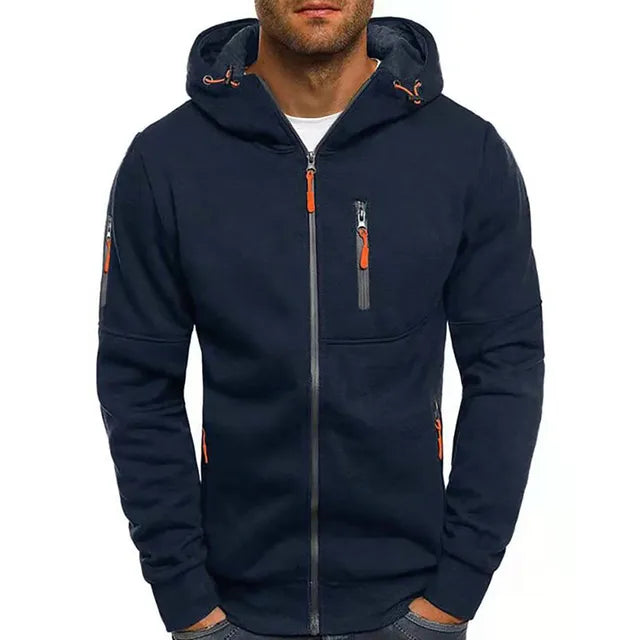 Zip Fleece Blend Jacket – Hooded Design & Secure Pockets